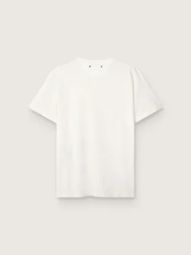 Distressed regular-fit women’s T-shirt in white