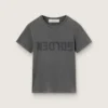 Distressed slim-fit T-shirt in anthracite gray