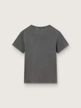 Distressed slim-fit T-shirt in anthracite gray