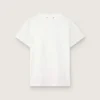 Distressed slim-fit women’s T-shirt in white