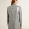 Double-breasted wool boyfriend jacket in micro houndstooth and sequins
