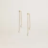 Drop earrings with pearls