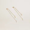 Drop earrings with pearls