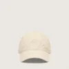 Ecru baseball cap with tone-on-tone embroidered star