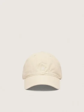 Ecru baseball cap with tone-on-tone embroidered star