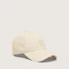 Ecru baseball cap with tone-on-tone embroidered star