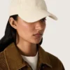 Ecru baseball cap with tone-on-tone embroidered star