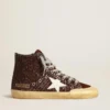 Francy Penstar in brown glitter with white leather star