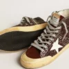 Francy Penstar in brown glitter with white leather star