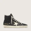 Francy Penstar in glitter with ivory star and black heel tab