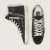 Francy Penstar in glitter with ivory star and black heel tab