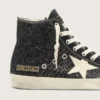 Francy Penstar in glitter with ivory star and black heel tab