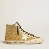 Francy Penstar in gold glitter with white leather star
