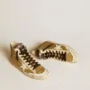 Francy Penstar in gold glitter with white leather star