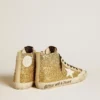 Francy Penstar in gold glitter with white leather star