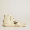 Francy Penstar in nappa with black suede star and cotton heel tab