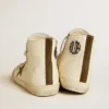 Francy Penstar in nappa with black suede star and cotton heel tab