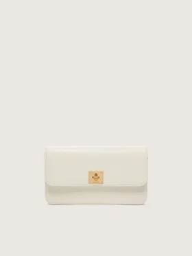Gioia Bag in butter-colored boarded leather with gold details