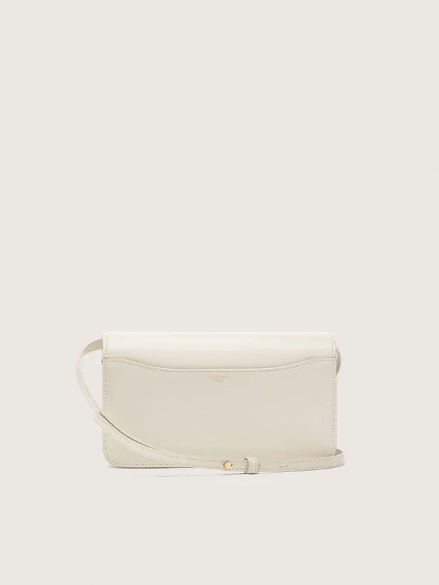 Gioia Bag in butter-colored boarded leather with gold details