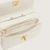 Gioia Bag in butter-colored boarded leather with gold details