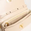 Gioia Bag in pale pink boarded leather with gold details