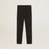 Girls’ black leggings with white stars on the sides