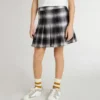 Girls' cotton pleated skirt