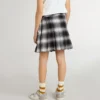 Girls' cotton pleated skirt