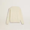 Girls’ cream-colored sweatshirt with patch writing