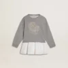 Girls’ gray and white mini dress