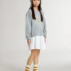 Girls’ gray and white mini dress