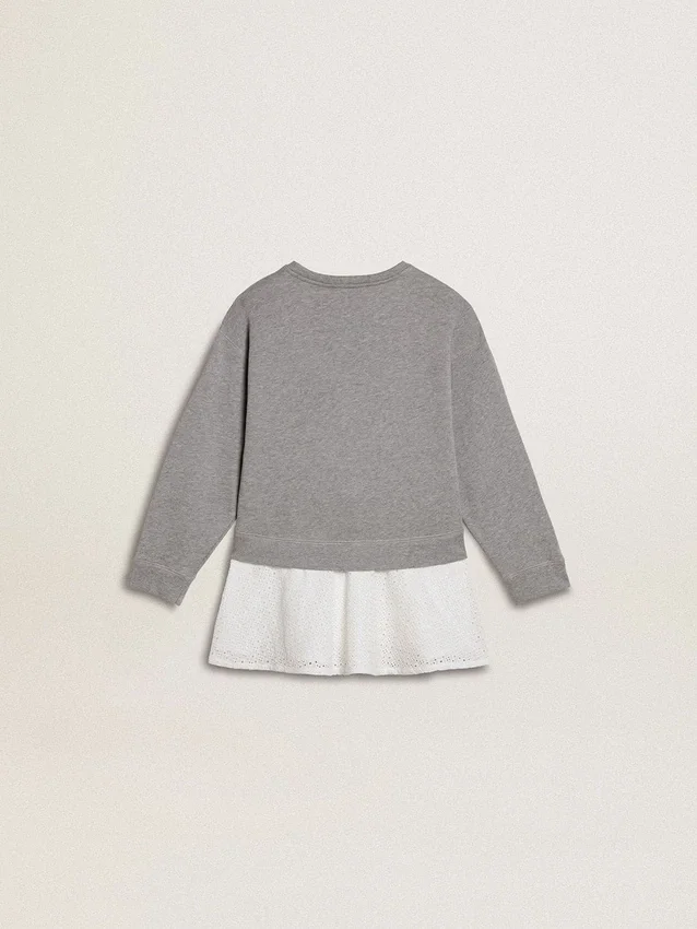 Girls’ gray and white mini dress
