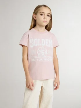 Girls’ pink T-shirt with white print