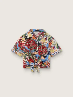 Girls’ shirt with multicolor print