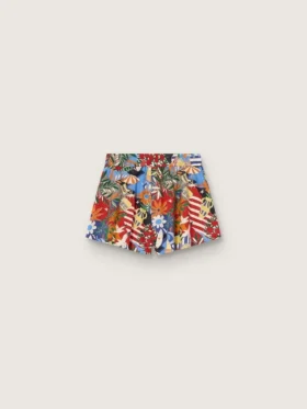 Girls’ shorts with multicolor print