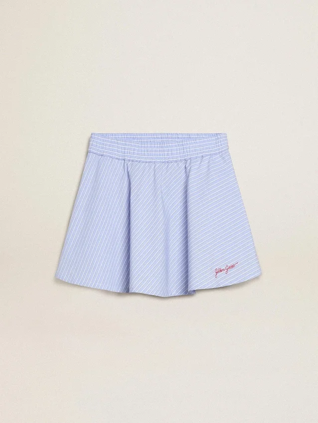 Girls' skirt with light blue stripes