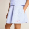 Girls' skirt with light blue stripes
