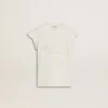 Girls' T-shirt with ruffled sleeves with lettering and embroidery