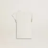 Girls' T-shirt with ruffled sleeves with lettering and embroidery