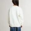 Girls' white sweatshirt with multicolor Golden writing on the front