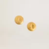 Gold circular earrings