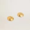 Gold circular earrings