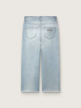 Golden boys’ jeans in light blue denim with an embroidered logo