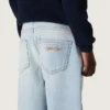 Golden boys’ jeans in light blue denim with an embroidered logo