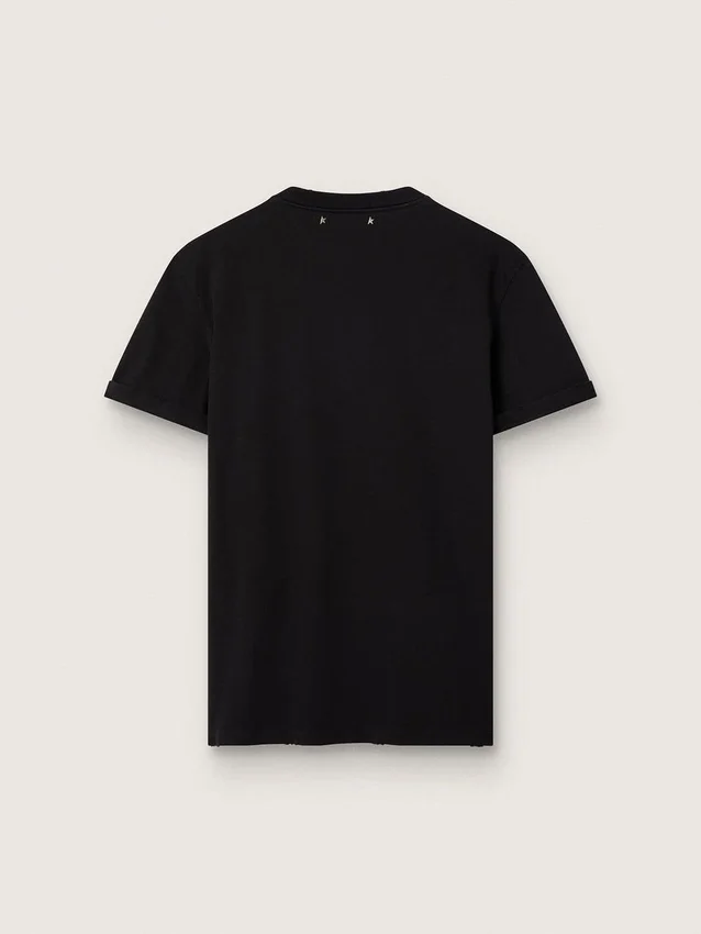 Golden Collection distressed T-shirt in vintage black
