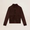 Golden Collection flight jacket in dark brown suede