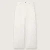 Golden women’s boyfriend jeans in optical white bull denim