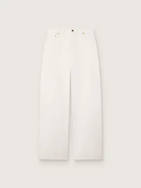 Golden women’s boyfriend jeans in optical white bull denim