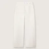 Golden women’s boyfriend jeans in optical white bull denim