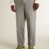 Gray-colored cotton chino pants